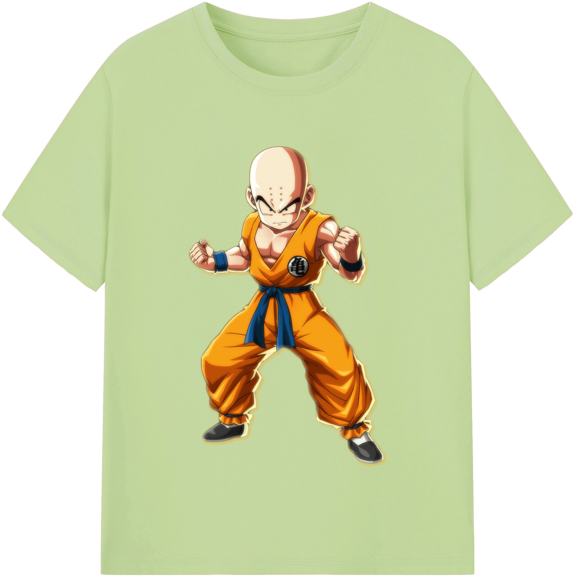 （画像用） ドラゴンボール クリリン DRAGON BALL krillin 綿100％半袖Tシャツ（フロントプリント）